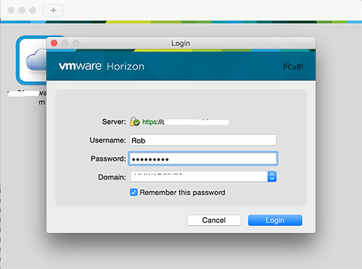vmware view client for mac pcoip